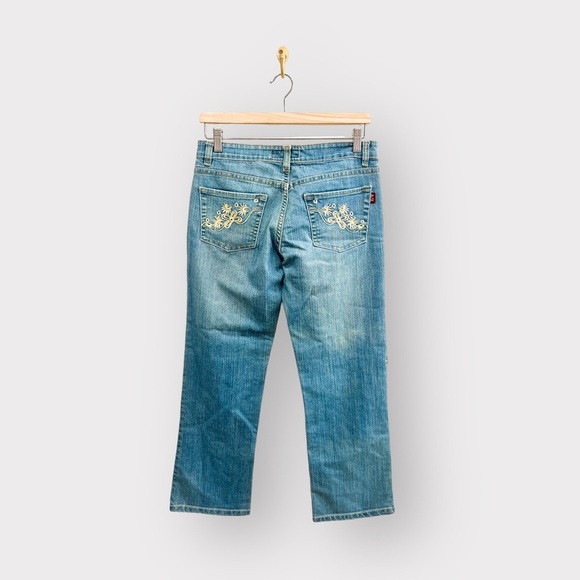 ARMANI EXCHANGE Butterfly Embroidered Pocket Blue Jean (Sz 32) - Picture 5 of 5